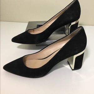 DKNY Black Suede Pumps